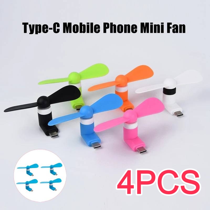 Electronic Gadgets - 4/2/1Pcs Type-C Mini Portable Micro Fan