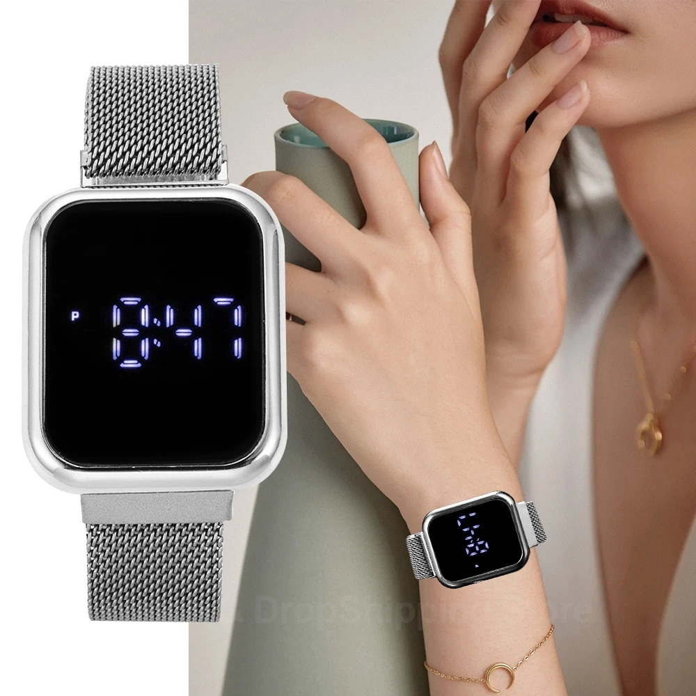 Electronics Gadgets For Men - Simple Versatile LED Watch Fashionable Square