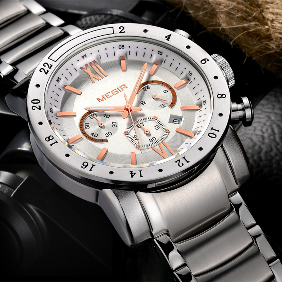 MEGIR Stainless Steel Casual W - Electronics Gadgets For Men ulasan dan harga