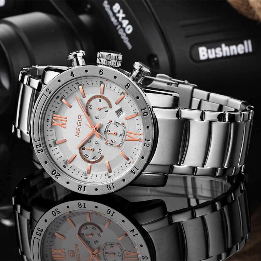 MEGIR Stainless Steel Casual W - Electronics Gadgets For Men ulasan dan harga