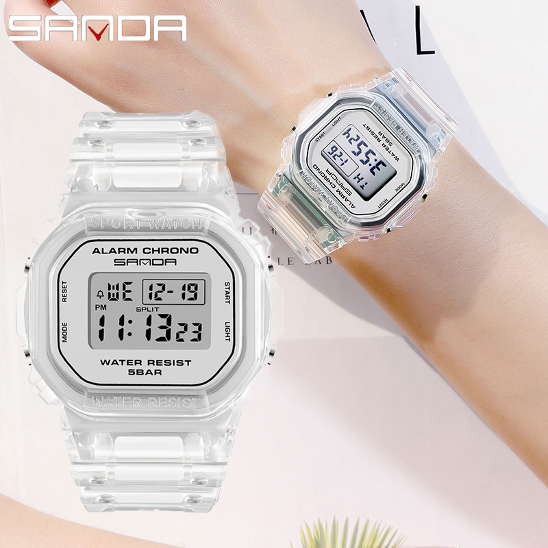 SANDA White Fashion Sport Watc - Electronics Gadgets For Men ulasan dan harga
