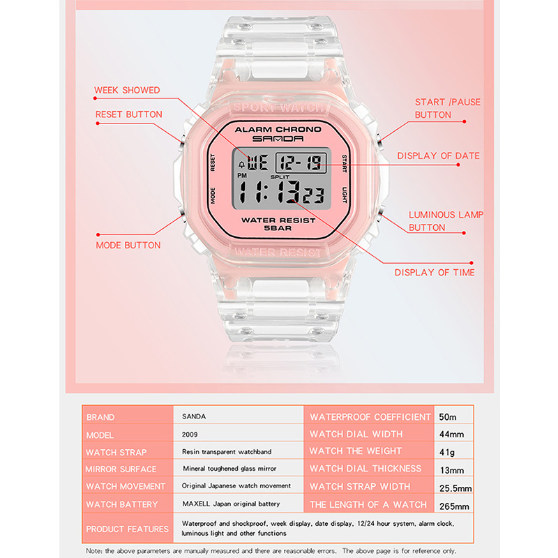 SANDA White Fashion Sport Watc - Electronics Gadgets For Men ulasan dan harga