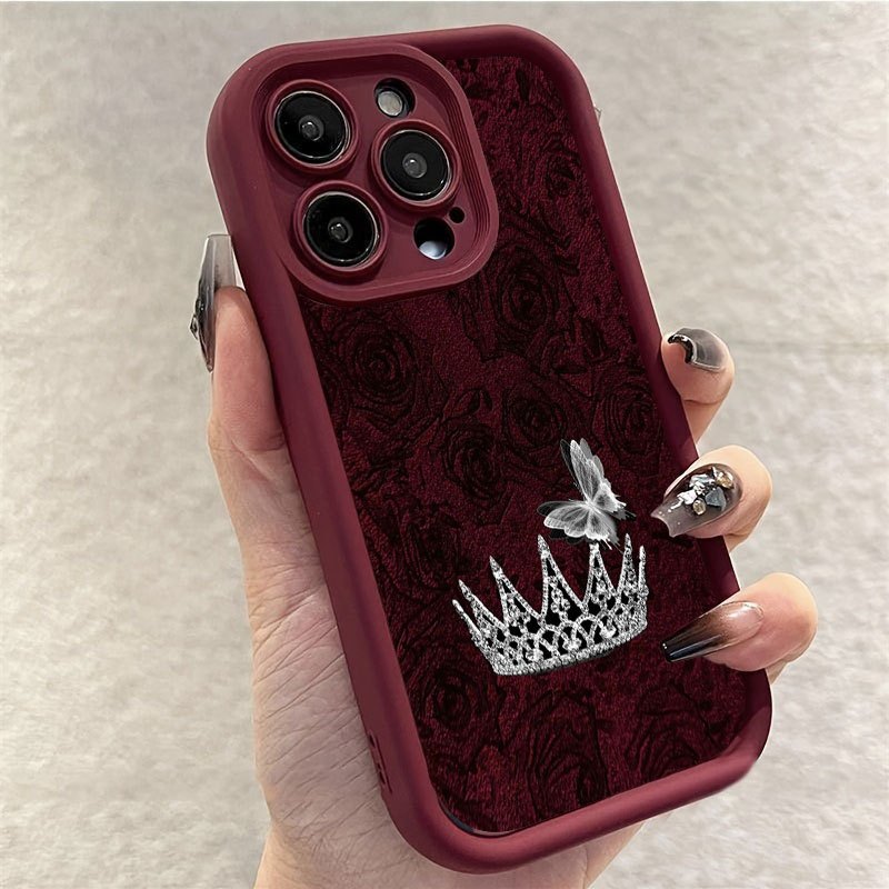 Phone Case Red Rose Silver Cro - Apple Iphone 15 Pro Max ulasan dan harga