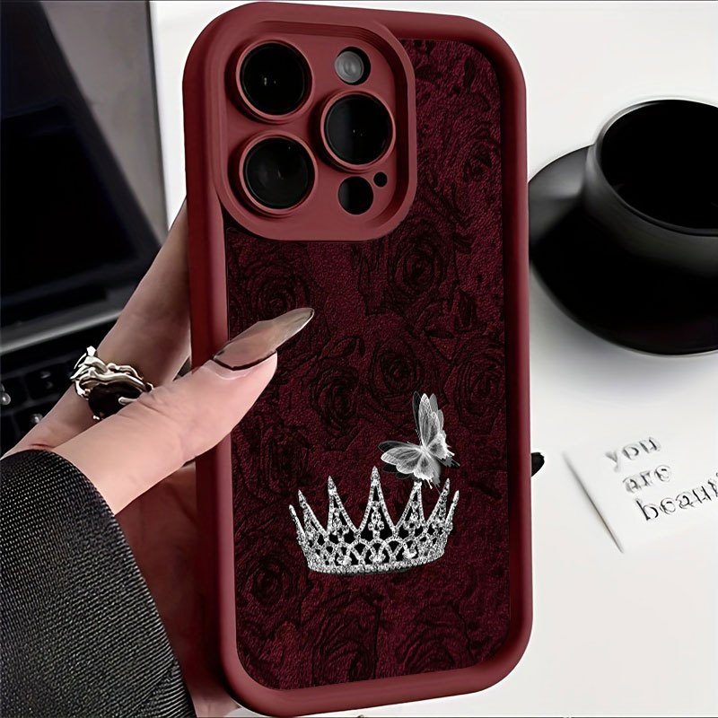 Phone Case Red Rose Silver Cro - Apple Iphone 15 Pro Max ulasan dan harga